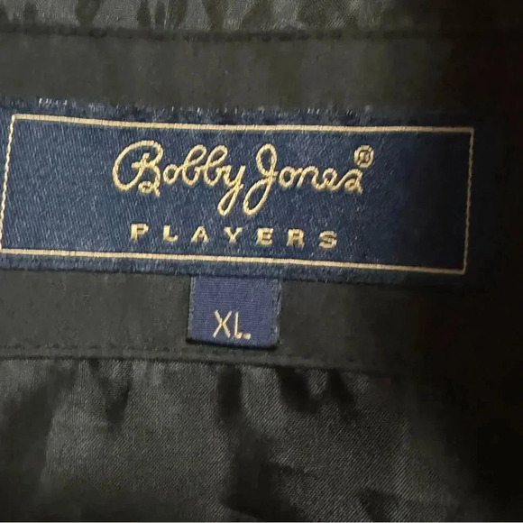 NWT BOBBY JONES Players Short Sleeve 1/4 Zip Black Fallen Oak Golf Jacket Sz XL - Picture 4 of 7